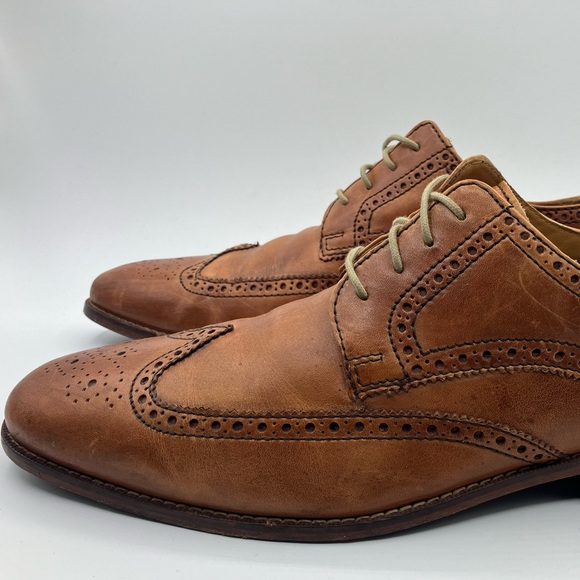 COLE HAAN Nike Air Giraldo wingtip oxfords leather dress shoes Size 11 - Picture 6 of 16